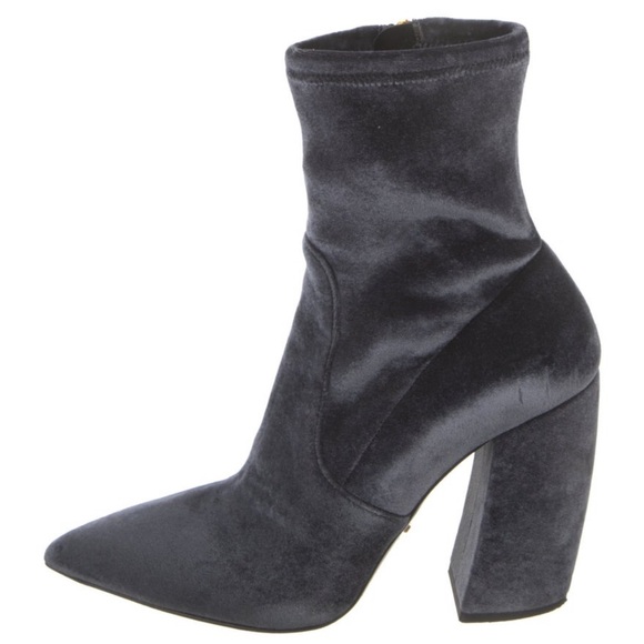Prada Velvet Heeled Boots - Picture 1 of 5